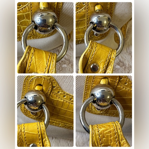 CELINE HANDBAG BEIGE CANVAS 🌟 AUTHENTIC 🌟 - Picture 12 of 13